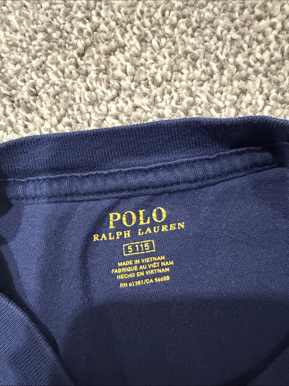 Ralph Lauren Navy Long-Sleeve Kids Tee with Polo Bear Print - Picture 2 of 4